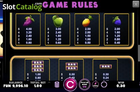 Скрин7. Pick' Em Fruits слот