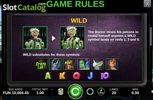 Скрин9. Crazy Lab (Caleta Gaming) слот