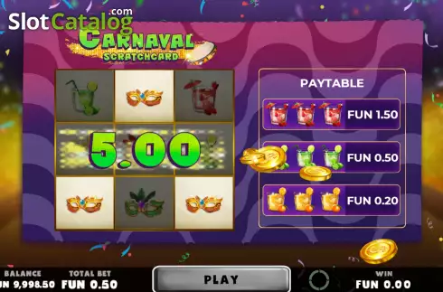Скрин4. Carnaval Scratchcard слот