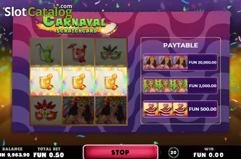 Скрин5. Carnaval Scratchcard слот