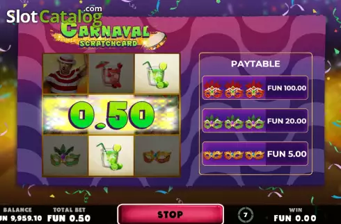Скрин6. Carnaval Scratchcard слот