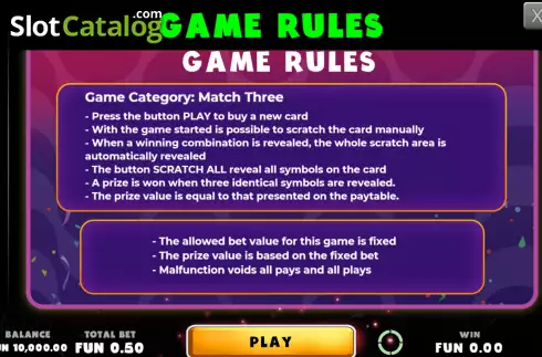 Скрин8. Carnaval Scratchcard слот