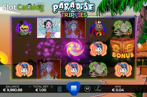 Скрин3. Paradise Trippies слот