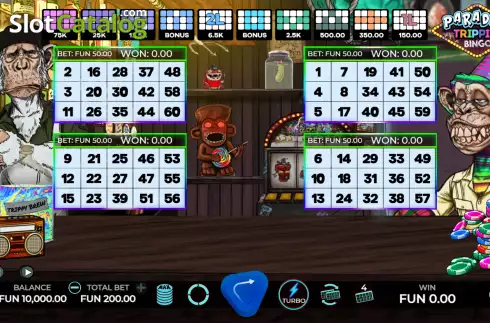 Скрин2. Paradise Trippies Bingo слот