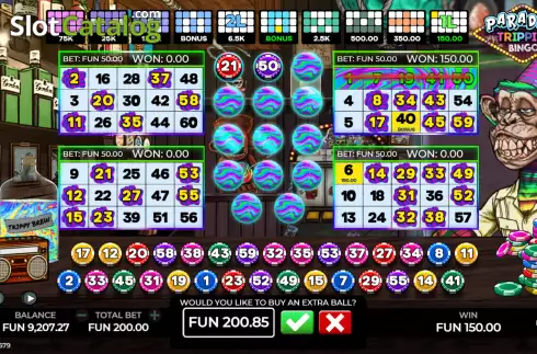 Скрин3. Paradise Trippies Bingo слот