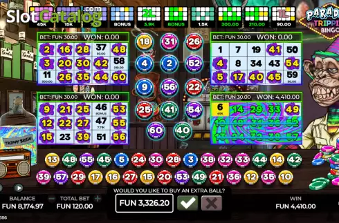 Скрин4. Paradise Trippies Bingo слот