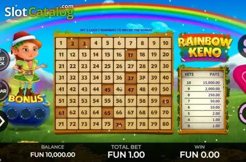 Скрин2. Rainbow Keno слот
