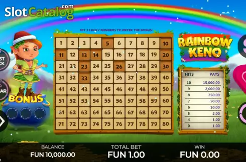 Скрин3. Rainbow Keno слот