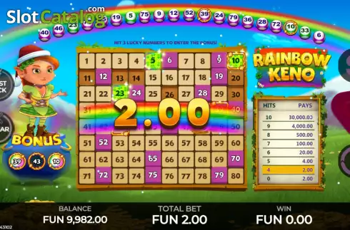 Скрин6. Rainbow Keno слот