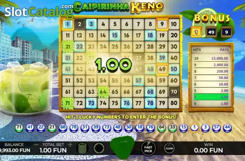Скрин3. Caipirinha Keno слот