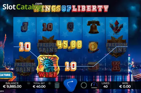 Скрин3. Wings of Liberty слот