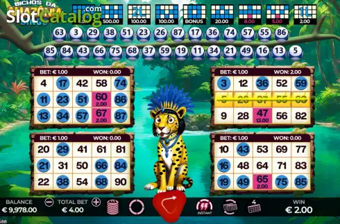 Скрин3. Bichos Da Amazonia Bingo слот