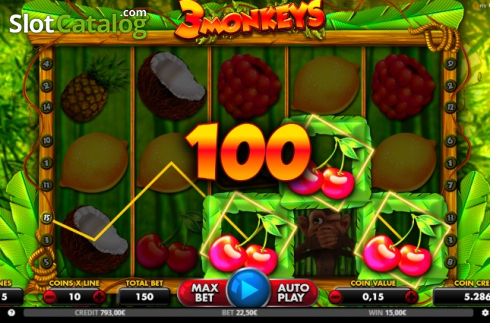 Скрин4. 3 Monkeys (Capecod Gaming) слот