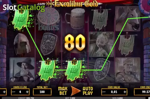 Скрин3. Excalibur Gold слот