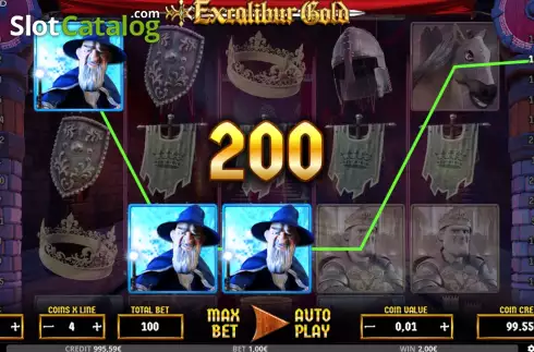 Скрин4. Excalibur Gold слот