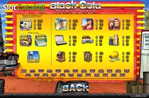 Скрин6. Black Gold Texas Riches слот