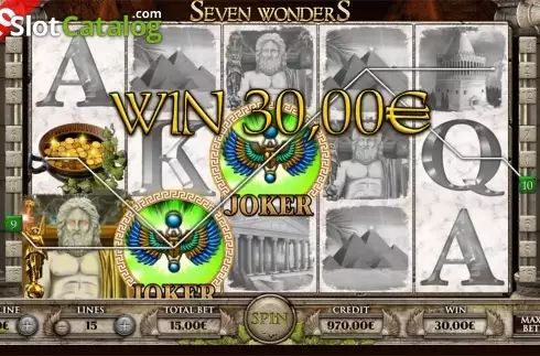 Скрин3. Seven Wonders слот