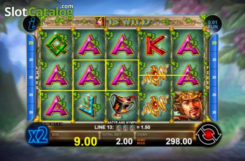 Скрин3. Satyr and Nymph (Casino Technology) слот