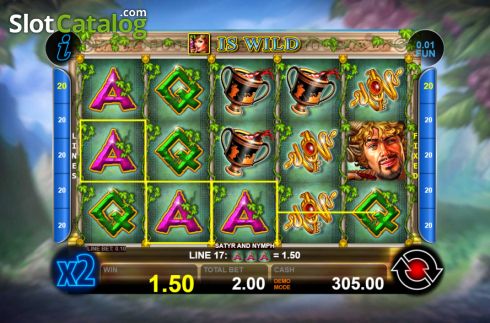 Скрин4. Satyr and Nymph (Casino Technology) слот