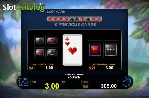 Скрин6. Satyr and Nymph (Casino Technology) слот