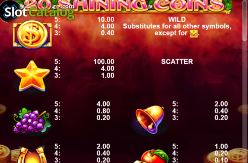 Скрин6. 20 Shining Coins слот