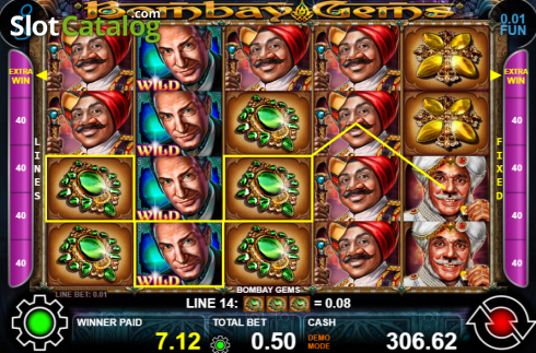 Скрин3. Bombay Gems слот