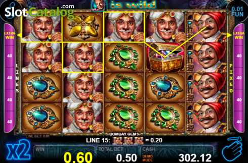 Скрин4. Bombay Gems слот