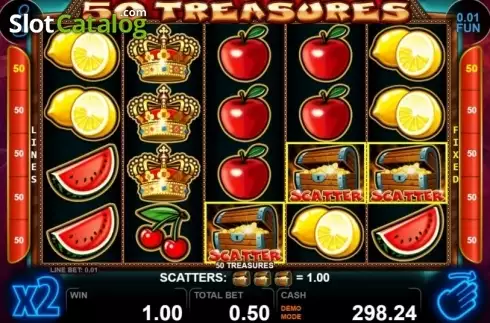Скрин5. 50 Treasures слот