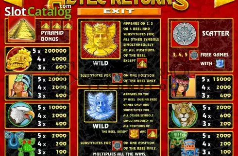 Скрин7. Aztec Returns слот