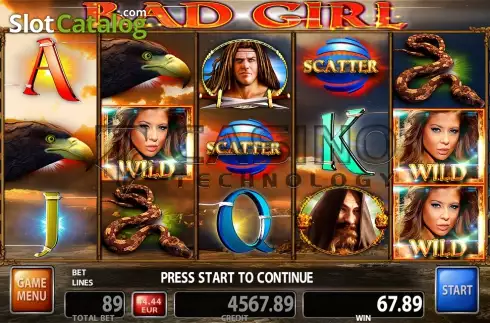 Скрин3. Bad Girl слот