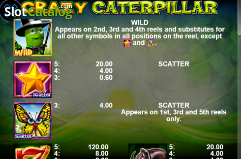 Скрин6. Crazy Caterpillar слот