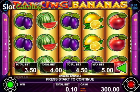 Скрин2. Dancing Bananas слот