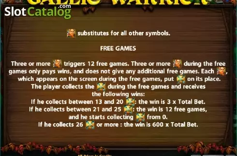 Скрин8. Gaelic Warrior слот