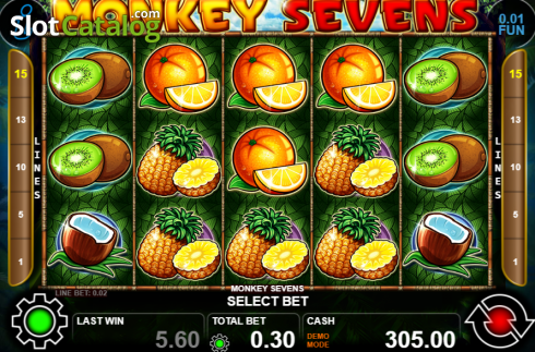 Скрин2. Monkey Sevens слот