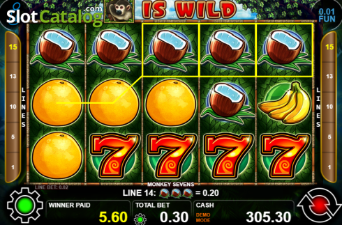 Скрин4. Monkey Sevens слот