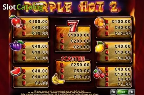 Скрин2. Purple Hot 2 слот
