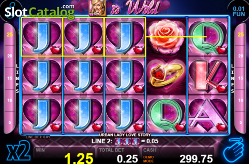 Скрин3. Urban Lady Love Story слот
