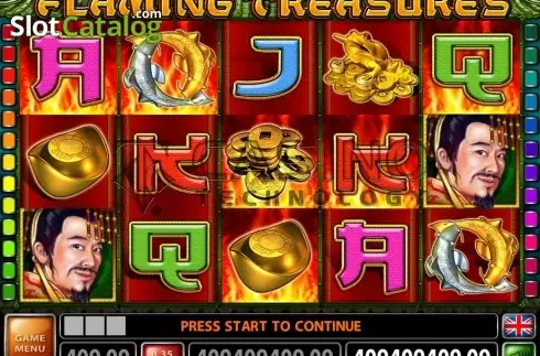 Скрин2. Flaming Treasures слот