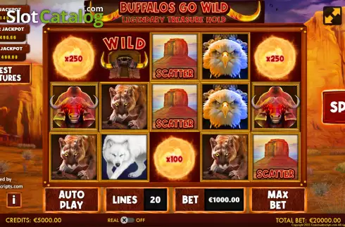 Скрин2. Buffalos Go Wild - Legendary Treasure Hold слот