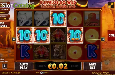 Скрин3. Buffalos Go Wild - Legendary Treasure Hold слот