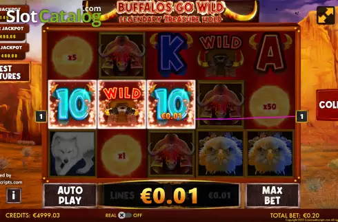 Скрин4. Buffalos Go Wild - Legendary Treasure Hold слот