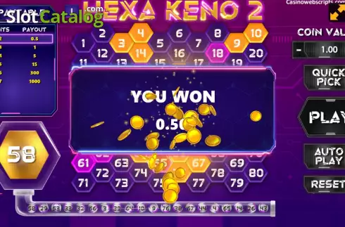 Скрин3. Hexa Keno 2 слот
