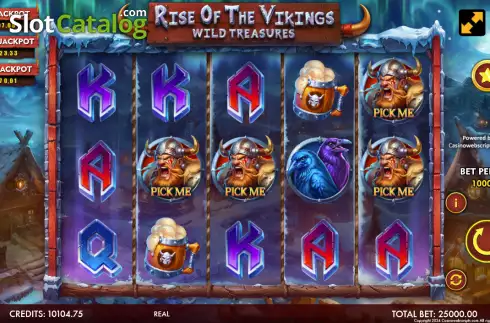 Скрин2. Rise of The Vikings - Wild Treasures слот