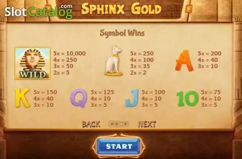 Скрин2. Sphinx Gold слот
