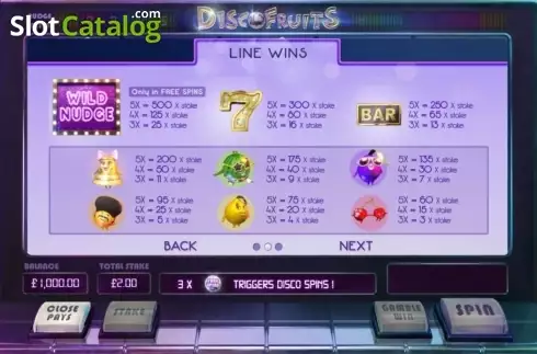 Скрин3. Disco Fruits (Cayetano Gaming) слот