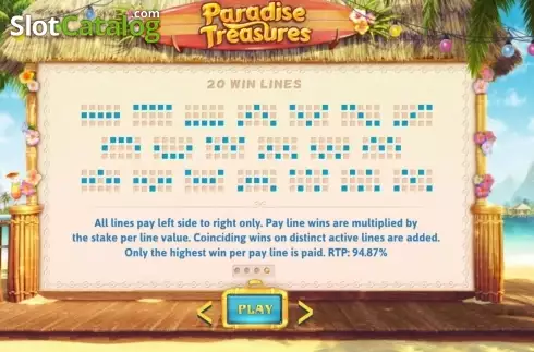 Скрин5. Paradise Treasures слот