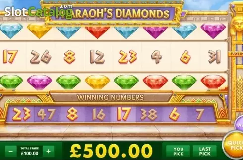 Скрин9. Pharaoh's Diamonds слот
