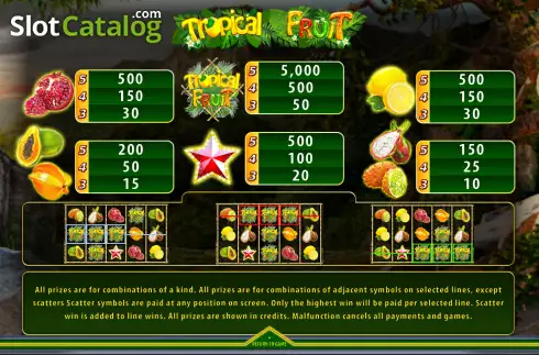 Скрин6. Tropical Fruit (Champion Studio) слот