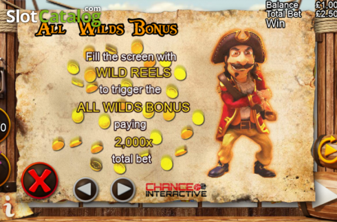 Скрин3. Captain Black Bart's Treasure слот