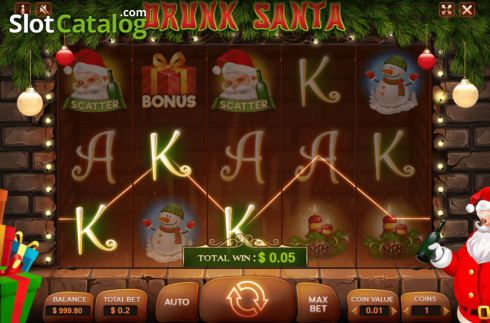 Скрин3. Drunk Santa слот